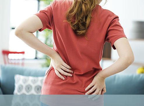 Image of woman with back pain