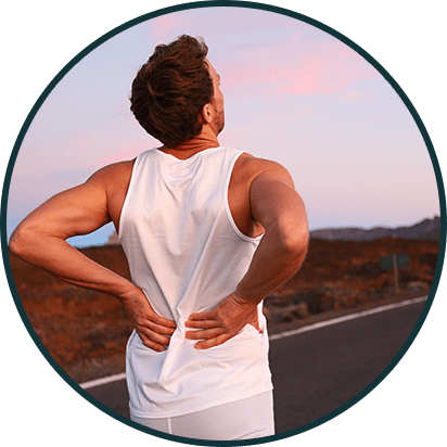 Image of a man with back pain